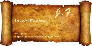 Jakob Ferenc névjegykártya